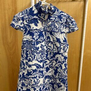 Alice + Olivia blue and white party/semi-formal dress